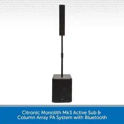 Citronic Monolith Mk3 Active Sub & Column Array PA System With Bluetooth MP3 USB • £375