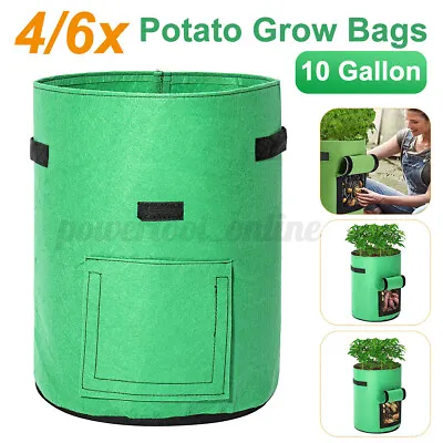 £8.19 • Buy 6PCS 10 Gallon Potato Grow Plant Bag Vegetable Patio Tomato Garden Planter 