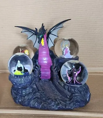 Disney Store Villains Maleficent Dragon Snow Globe With Mini Globes • $475
