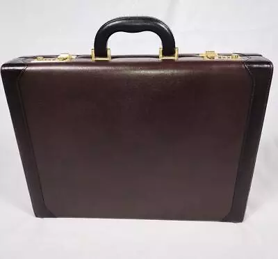 Bally Briefcase Attache Case Leather Hard Case Brown Business Trips Travel Italy • $289