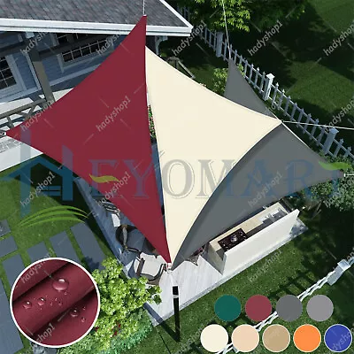 Heavy Duty Shade Sail Sun Canopy Outdoor Garden Awning Cloth UV Block Waterproof • $20.99