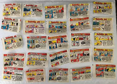 Vintage Lot Set Of Bazooka Joe Comics From Bubble Gum Wax Wrappers 25 Count • $16.99