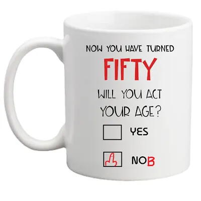 £8.95 • Buy 50th Birthday Mug, Knob Funny Mug Men/women/funny/rude/present/gift/rude Mug