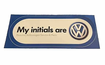 Genuine VW Volkswagen “my Initials Are VW” Racing/supporter Decal RARE!! • $10