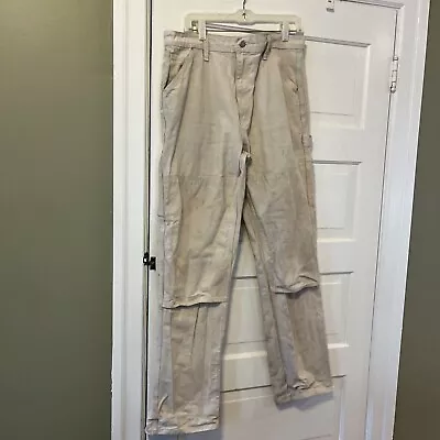 Allpro Mens Painter Pants Carpenter Double Knee Vintage 36x33 • $22