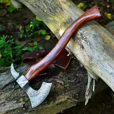 Damascus Steel Tomahawk Hatchet Axe Hunting Camping Axe Handmade Perfect Gift • $99.99