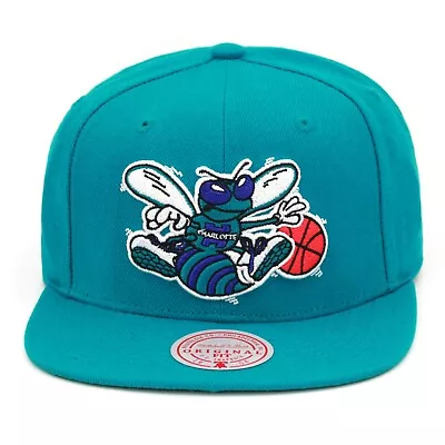 Mitchell & Ness Charlotte Hornets Hardwood Classics Snapback Hat Cap - Teal • $35.90