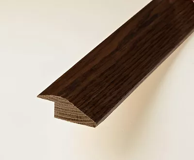 7mm Dark Brown Solid Oak Ramp For Wood Floors Trim Door Threshold Bar Reducer UK • £1.99