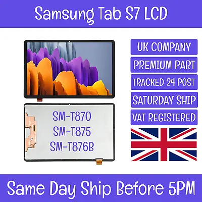 Samsung Galaxy Tab S7 11” SM-T870 SM-T875 Black LCD Display Screen Digitizer UK • £47.99