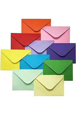 £2.49 • Buy 9 Colors Gift Card Mini Envelopes&Inserts  For Small Note Cards Parties 9 X 7Cm