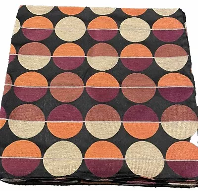 IKEA Ottil Orange Brown Tan Circle Throw Pillow Covers 20x20 Cotton Blend MCM • £19.45