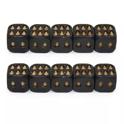 10 Pieces Dice 3D Skull Death Black Skull Dice D6 Novelty Resin Skull Dice • $20.03