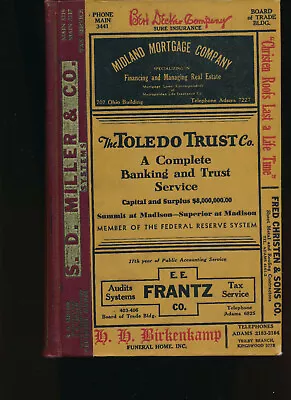 Toldeo OH City Directory 1933 Ohio  R L Polk  • $75