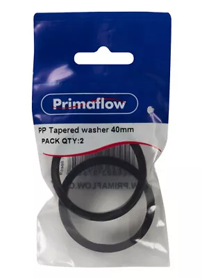 40mm (1-1/2 ) - Tapered Waste Trap Black Washer Repair Compression Seal - 2 Pack • £2.69