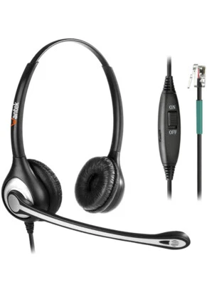 £3.99 • Buy Wantek A602 Wired Headset Microphone USB Skype Gaming Home Working Call Centre