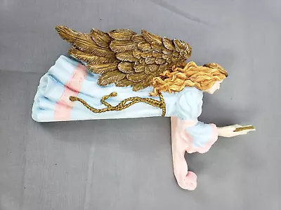 Angel Religious Wall Hanging Resin Vintage 1990s 8.25in Long • $11.37