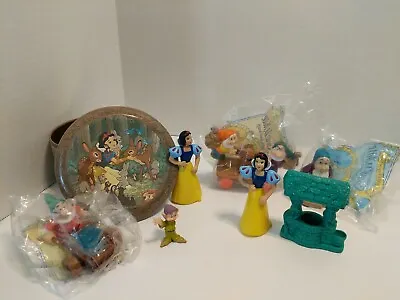 Disney Snow White And The Seven Dwarves McDonald's Happy Meal Lot & A Tin With L • $12
