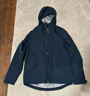 Line Of Trade The Portland Rain Jacket Men's S Blue Hooded Wind Gear • $30