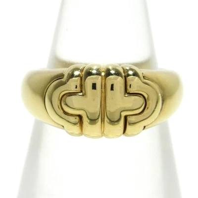 $709 • Buy Auth BVLGARI Parentesi 18K Yellow Gold Ring #5 3/8