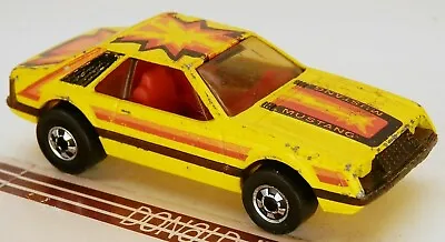 Hot Wheels 1979-1981 Ford Turbo Mustang Cobra Yellow Fox Body BW (Playworn) • $9.80