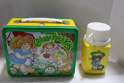 Vintage 80s Lunch Box Cabbage Patch Kids Metal With Thermos • $39.99