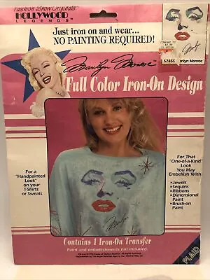 Marilyn Monroe Full Color Iron-On Transfer Design For T-Shirt 1990 - Free Ship • $25
