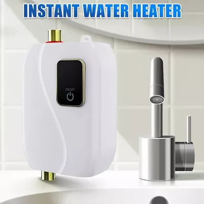 3500W Electric Tankless Instant Hot Water Heater Under Sink Tap Kitchen Bathroom • £23