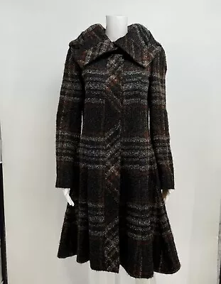 Zara Coat Women’s M  Tweed Plaid Long Sleeve Multicolor Flare • $44.99