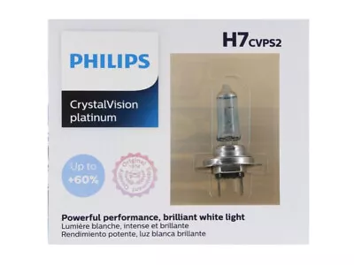 Philips H7 CrystalVision Platinum Headlight Halogen Bulbs | H7CVPS2 | Pack Of 2 • $37.99