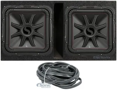 2x KICKER 45L7R152 3600W 15  Car Subwoofers W/ Dual Vented Box Enclosure Package • $699.98