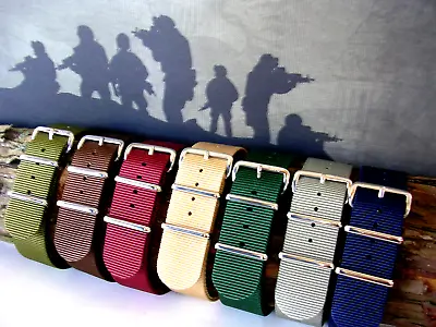 NATO® Strap G10 Ballistic Nylon Military MoD Diver Sport Watch Band Stitched USA • $11.95