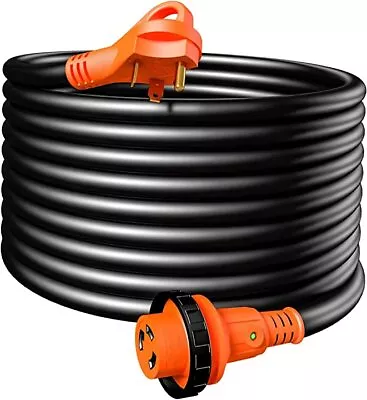 30 AMP RV Power Cord With Twist Connector Grip Handle & Indicator Light 25/50ft • $46.45