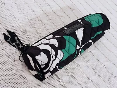 Vera Bradley On A Roll Case Imperial Rose Green Pencil Case Cosmetic MSRP $18 • $12.72