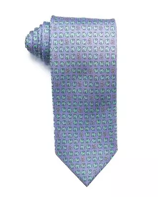 Dunhill London $215 New Purple Green Animal Print Silk Tie 3.2” Made In Italy • $41.21