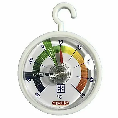 Fridge Food Thermometer Freezer Refrigerator Hanging Hook Analogue • £3.45