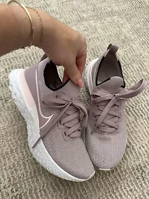 Nike Womens React Infinity Run Pink/Purple Running Shoes Sneakers Size 6 • $40