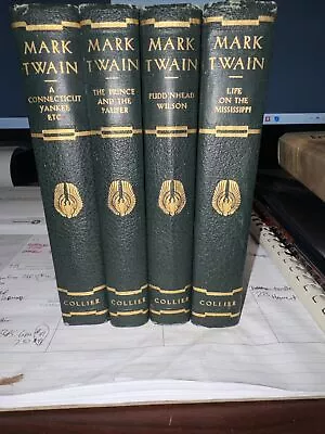 ~Antique - Mark Twain Book Set Lot Of  1917- 1922 Authorized Editions Collier~ • $39.24