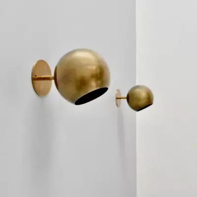 Set Of Pair Eyeball Washroom Focas Light Brass Wall Sconces Mid Century Lamp • $149