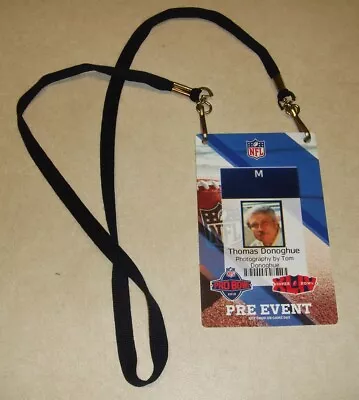 2010 Super Bowl XLIV  Media Press Pass Football NFL  New Orleans Saints  • $24.65