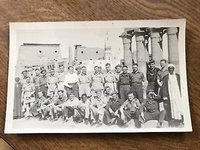 Real Photo Postcard Soldiers And Arab Natives Group Ww2luxor Egypt Mosque Etc • £3.99