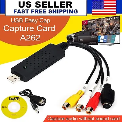USB 2.0 Audio TV Video VHS To PC DVD VCR Converter Capture Card Adapter Laptop • $9.99