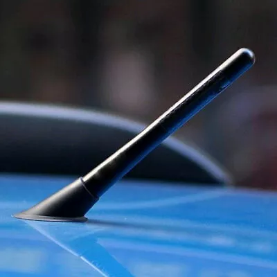 $4.99 • Buy 4.7 Inch Universal Car Antenna Carbon Fiber Radio FM Antena Black Kit +Screw