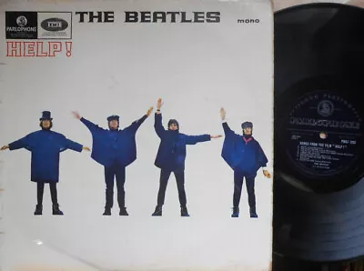 Beatles 1st Press Sth Africa LP Help! VG+ 65 PMCJ1255 MONO Navy/Silver Parlophon • $64.95