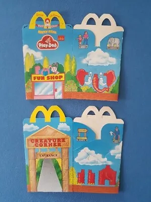 PLAY DOH CREATURE CORNER 2 X McDONALD'S 1999 HAPPY MEAL BOXES • £3