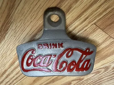 Vtg STARR “X” Drink Coca-Cola Metal Bottle Opener Wall Mount Brown Co • $9.97
