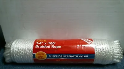 Doit 707066 1/4  X 100' Superior Strength Nylon Braided Rope FREE SHIPPING • $15