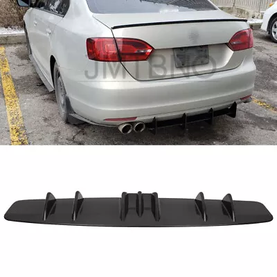$49.79 • Buy For VW Jetta MK6 MK7 Rear Diffuser 7 Fins Bumper Lip Splitter Spoiler Body Kit