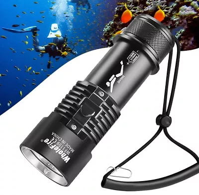 XHP70.2 High Lumens LED Scuba Diving Flashlight Waterproof Underwater Torch Lamp • $28.99