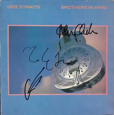 DIRE STRAITS Brothers In Arms VINYL LP Mark Knopfler Clark Guy Autograph SIGNED • $1999.99