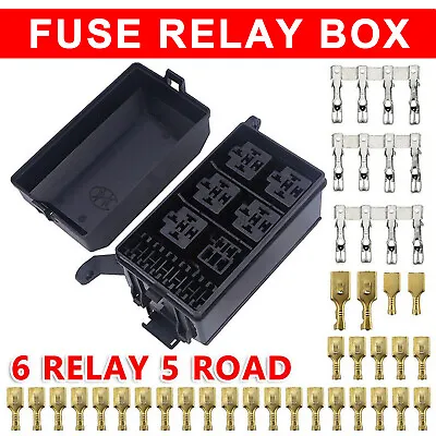 US Universal Fuse Relay Box 6 Road 12 Slot Car Trunk Marine ATC/ATO Block Holder • $12.99